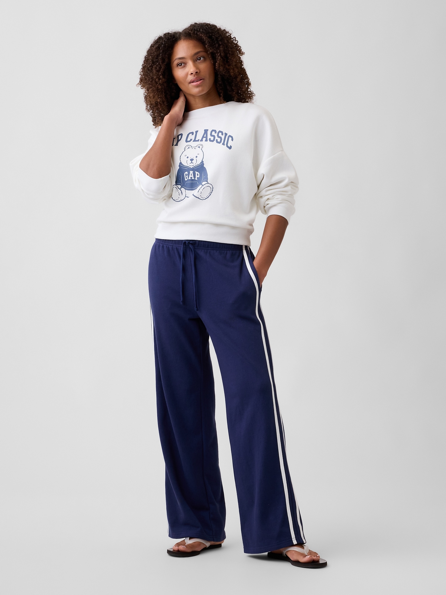 Relaxed French Terry Straight-Leg Sweatpants