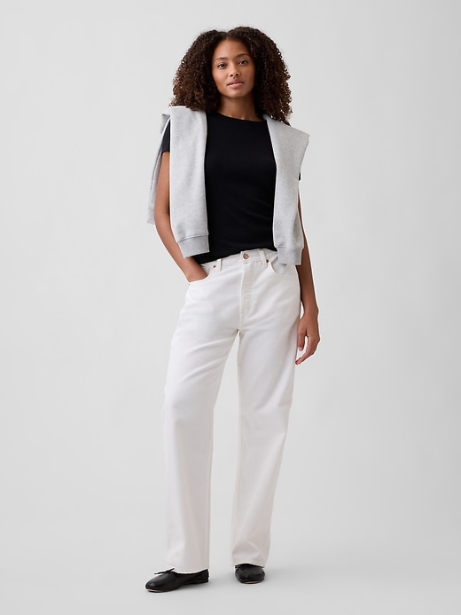 Image number 1 showing, Low Slung Relaxed Straight Jeans