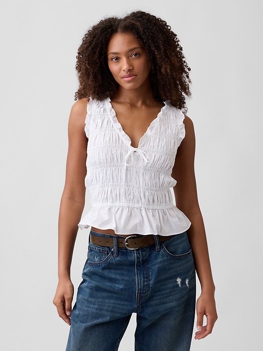 Image number 1 showing, Smocked Sleeveless Top