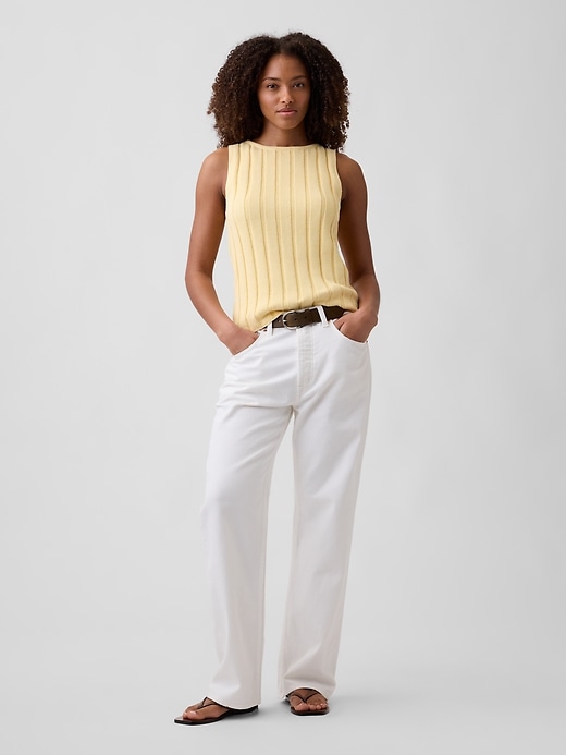 Image number 3 showing, Relaxed Ribbed Boatneck Tank Top