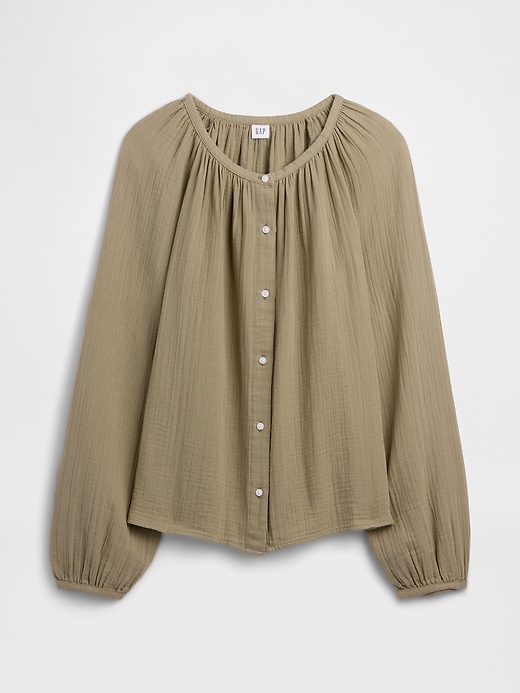 Image number 5 showing, Oversized Gauze Top