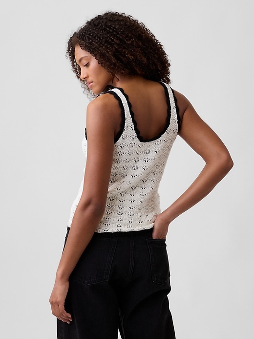 Image number 2 showing, Crochet Scoopneck Tank Top