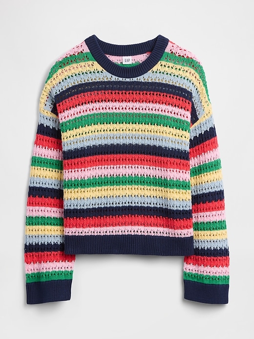 Image number 5 showing, Oversized Crochet Sweater