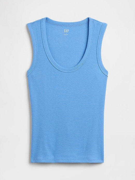Image number 5 showing, Ribbed Scoopneck Tank Top