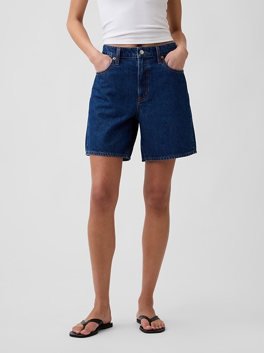 Image number 3 showing, 5" Mid Rise Denim Shorts