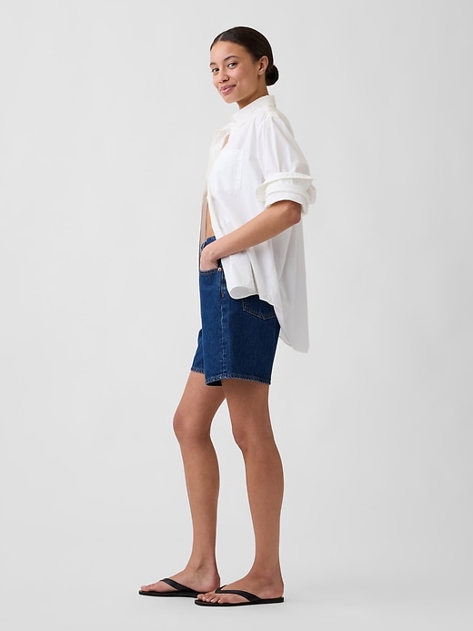 Image number 4 showing, 5" Mid Rise Denim Shorts