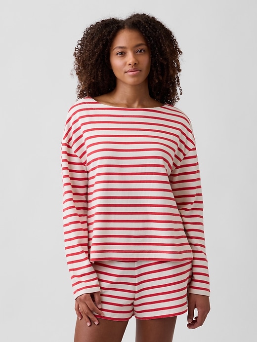 Image number 1 showing, Stripe Boatneck Top
