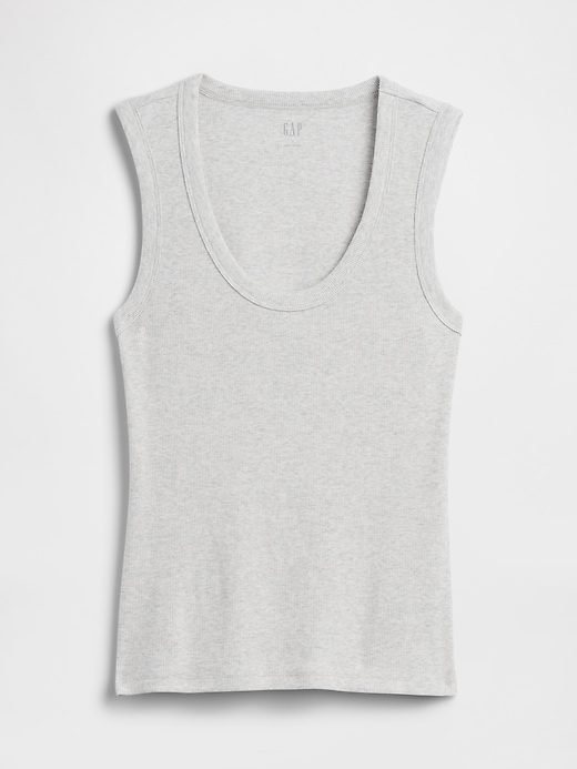 Image number 5 showing, Ribbed Scoopneck Tank Top