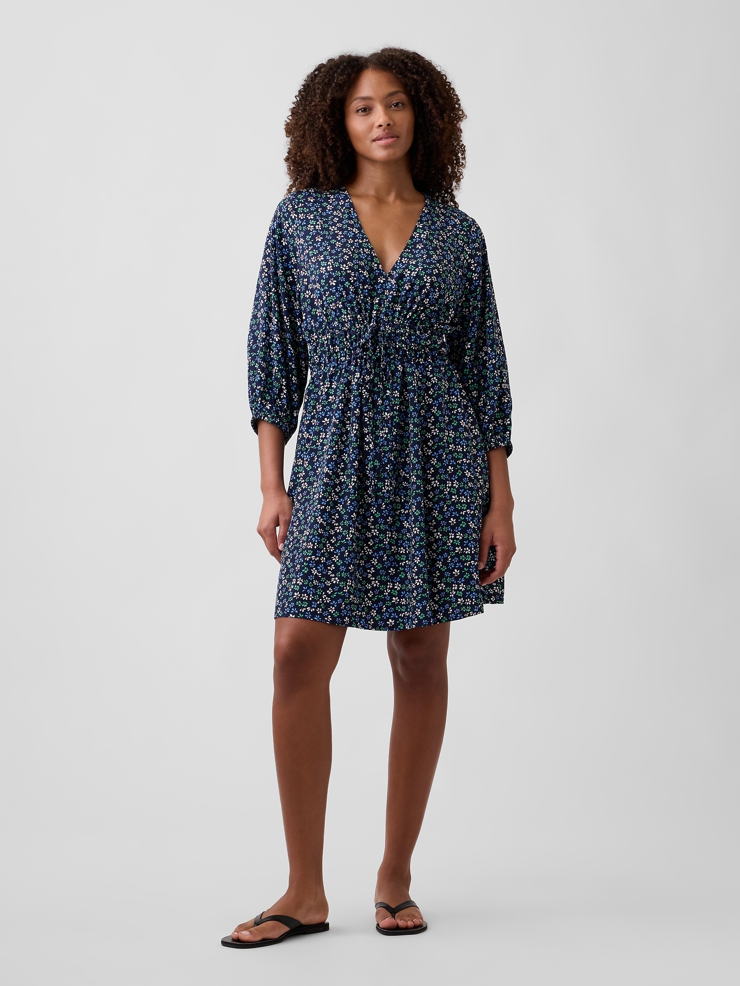 V-Neck Mini Dress