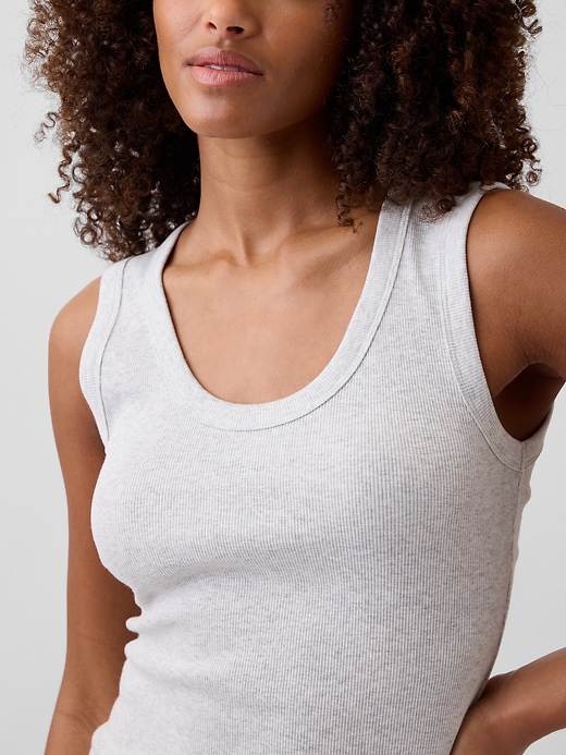 HEAP タンクトップ Ribbed Scoopneck Tank Top | Gap Factory
