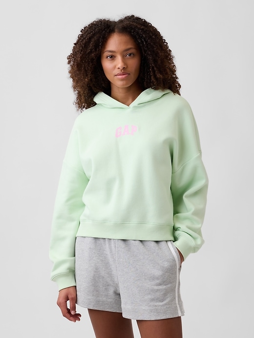 Image number 1 showing, Relaxed Gap Mini-Logo Cropped Hoodie