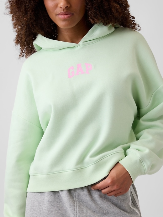 Image number 4 showing, Relaxed Gap Mini-Logo Cropped Hoodie