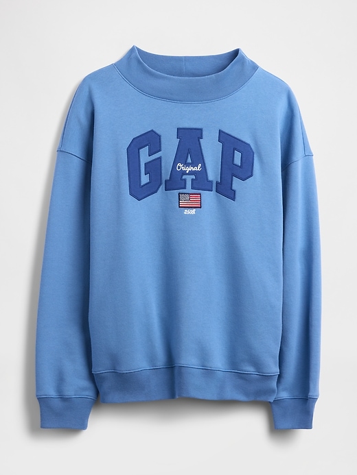 Image number 5 showing, Oversized Gap Logo Mockneck Tunic Sweatshirt