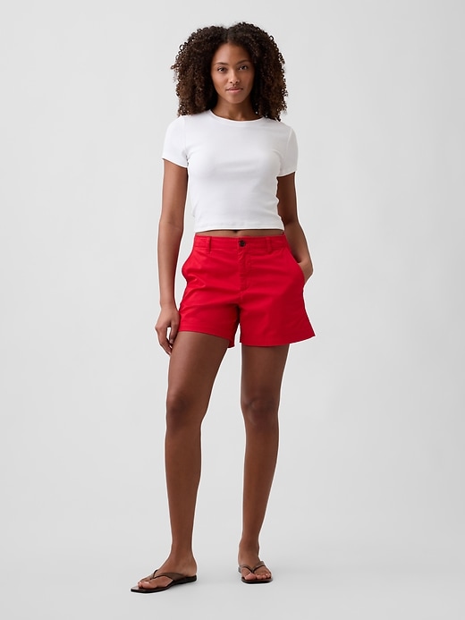 Image number 1 showing, 5" Mid Rise Downtown Khaki Shorts