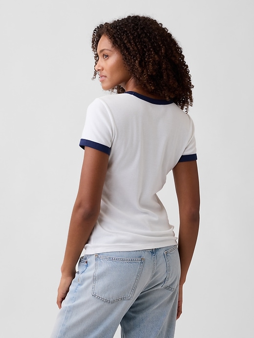Image number 2 showing, Modern Ribbed Crewneck T-Shirt