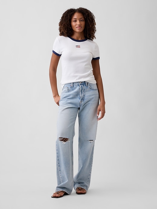 Image number 3 showing, Modern Ribbed Crewneck T-Shirt