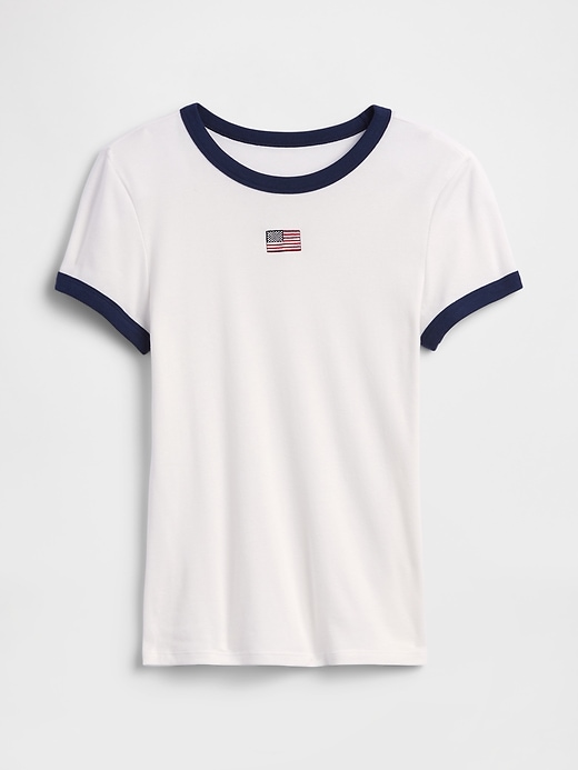 Image number 5 showing, Modern Ribbed Crewneck T-Shirt