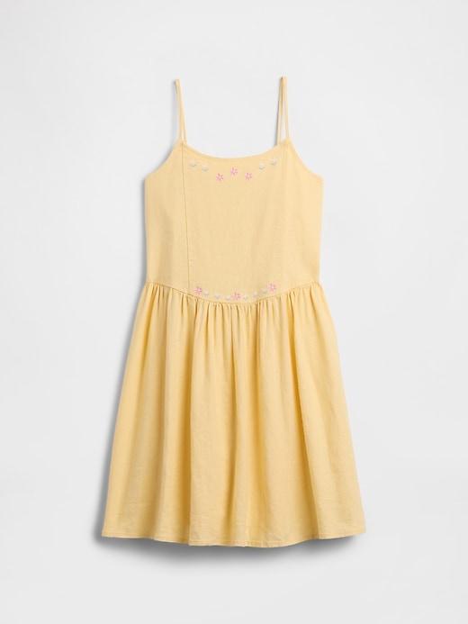 Image number 1 showing, Kids Linen-Blend Dress