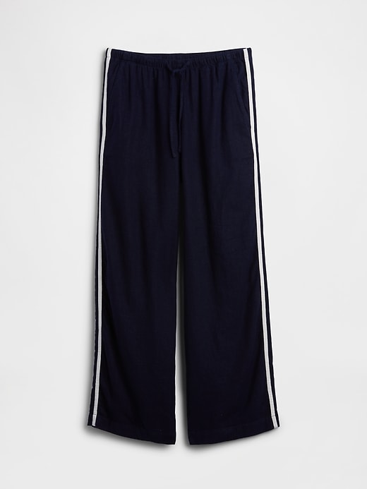 Image number 7 showing, Linen-Blend Stripe Wide-Leg Pants