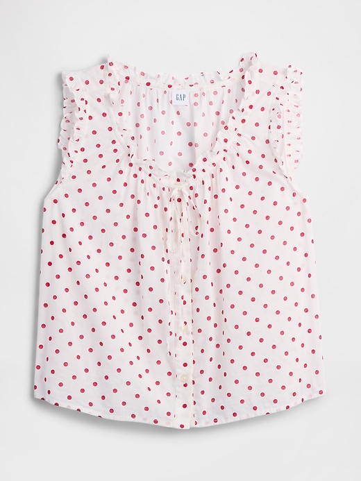 Image number 5 showing, Relaxed Sleeveless Tie-Neck Top