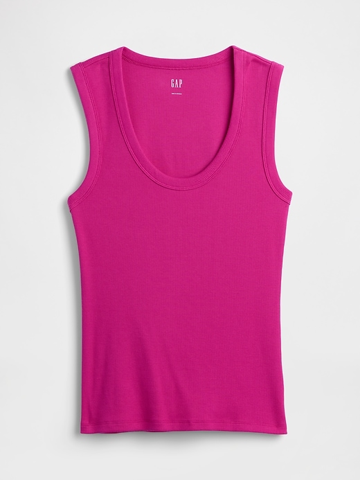 Image number 5 showing, Ribbed Scoopneck Tank Top