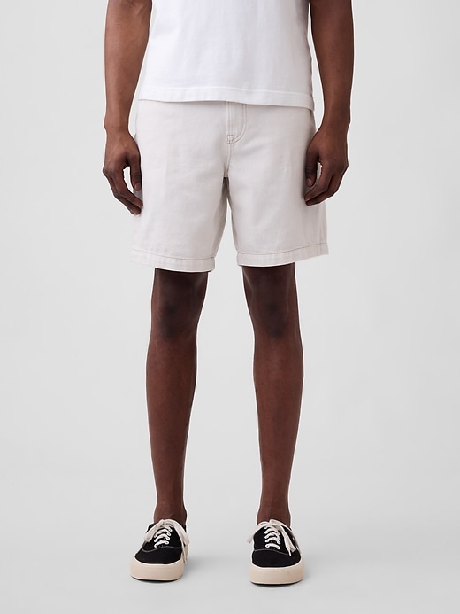 Image number 3 showing, 9" Loose Denim Shorts