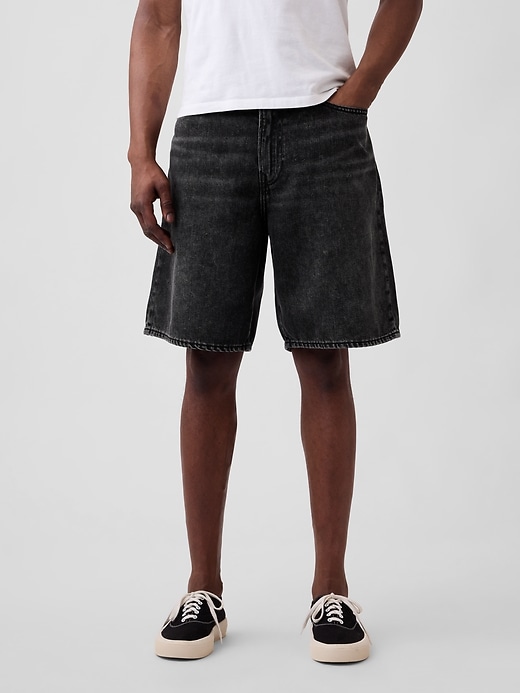 Image number 3 showing, 9" SuperSoft Loose Denim Shorts