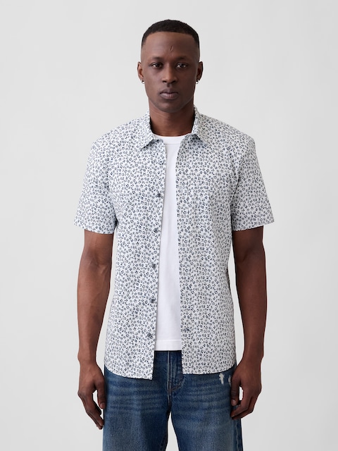 Stretch Poplin Shirt in Standard Fit