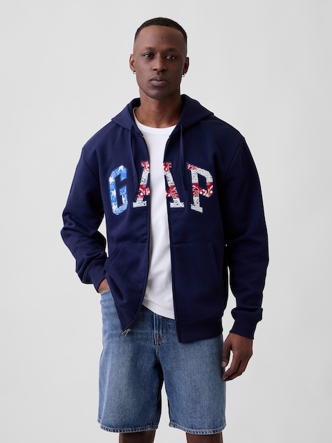 Adult Relaxed Gap Logo Zip Hoodie