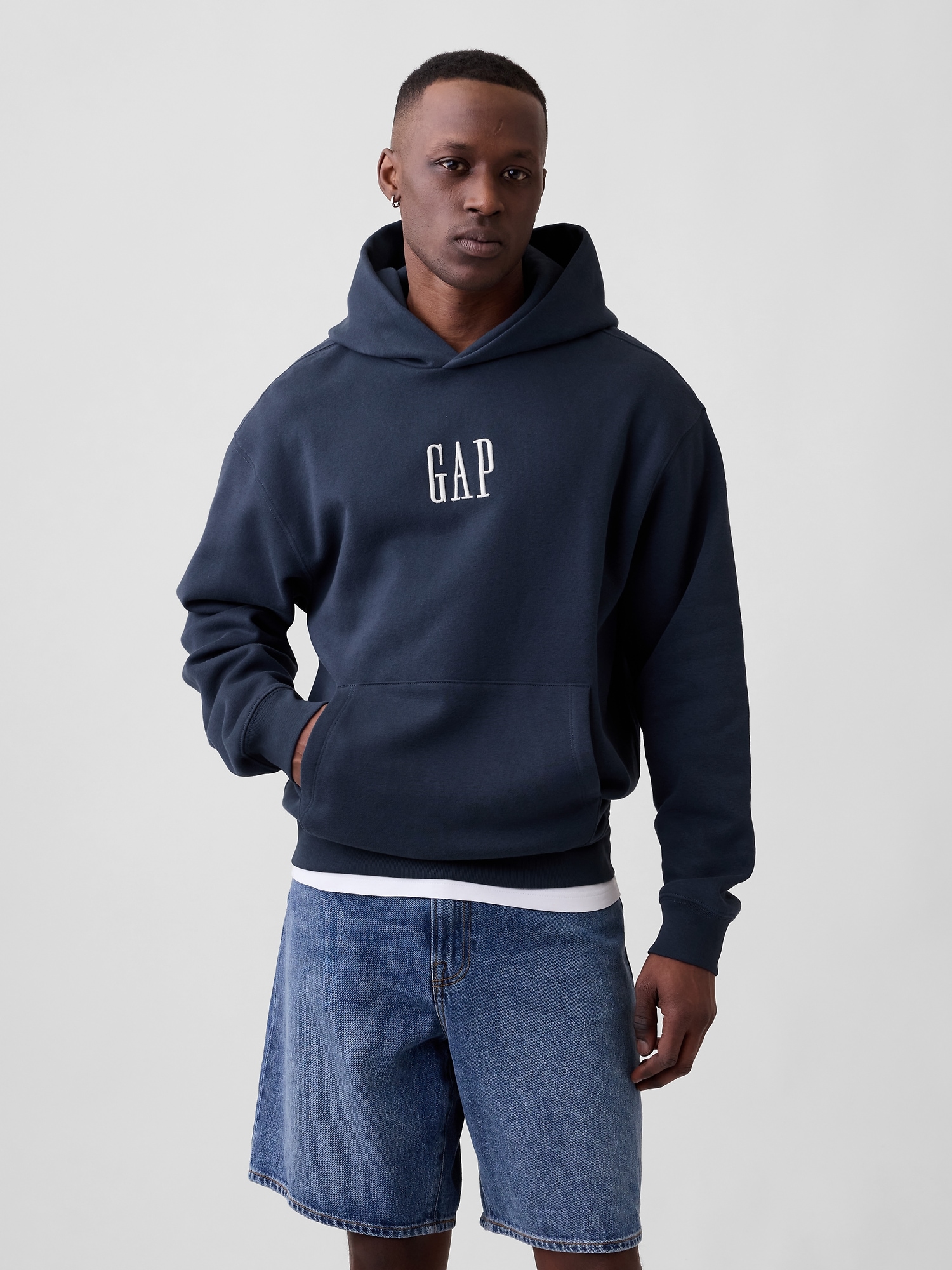 Adult Vintage Soft Oversized Gap Mini-Logo Hoodie