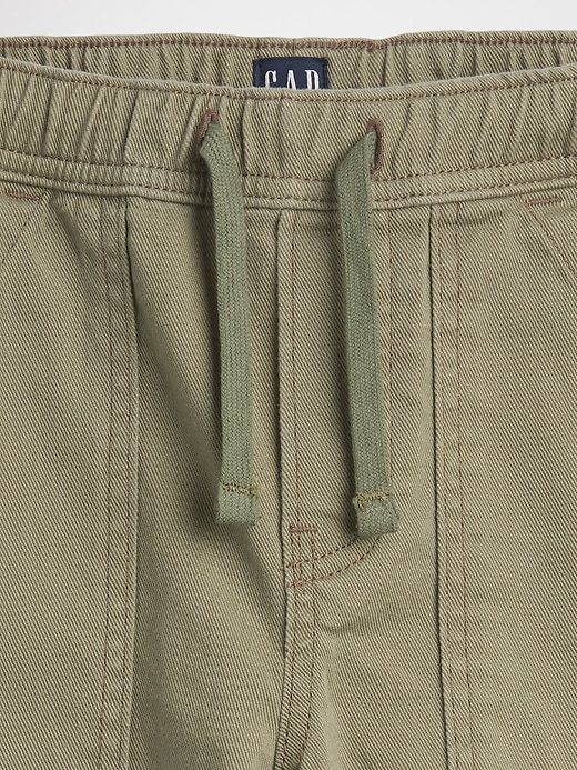 Image number 3 showing, Kids Pull-On Loose Denim Utility Shorts