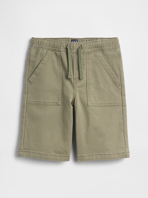 Image number 1 showing, Kids Pull-On Loose Denim Utility Shorts
