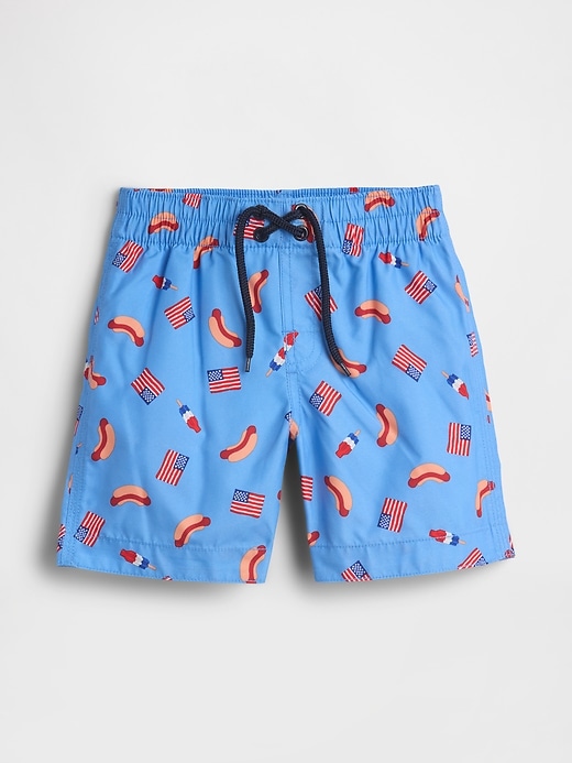 Image number 1 showing, babyGap Print Swim Trunks