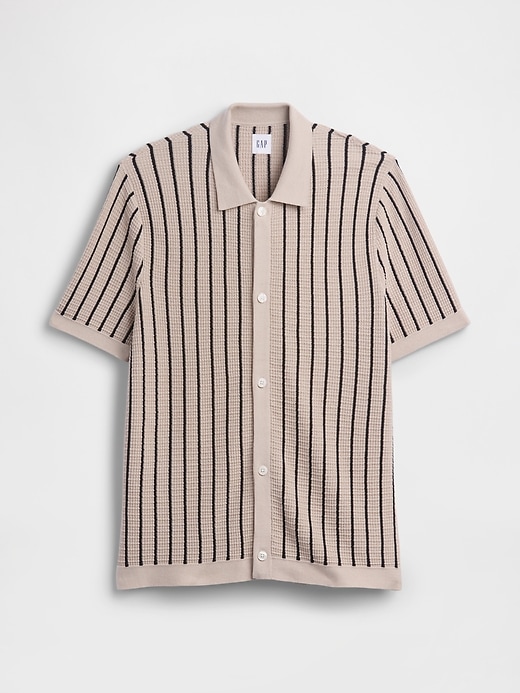 Image number 5 showing, Button-Up Sweater Polo Shirt