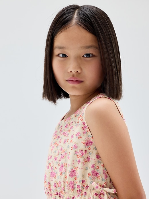 Image number 4 showing, Kids Linen-Blend Bow Top