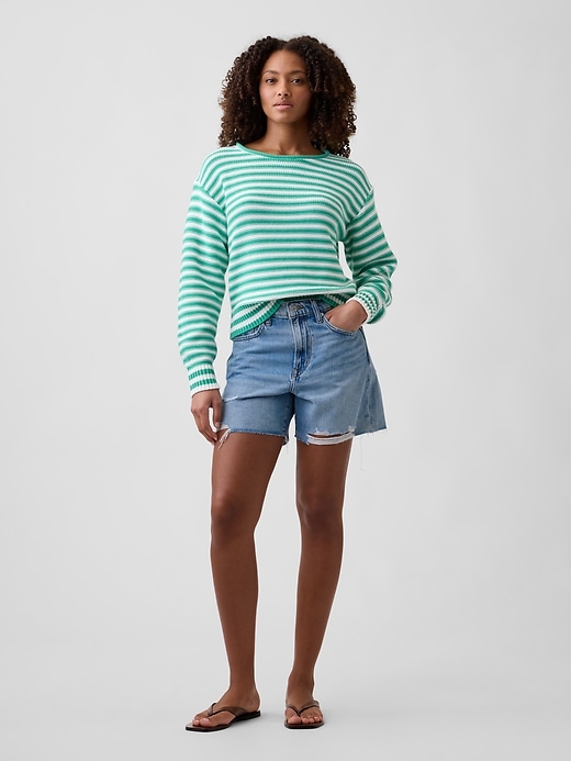 Image number 3 showing, Relaxed Stripe Rollneck Sweater