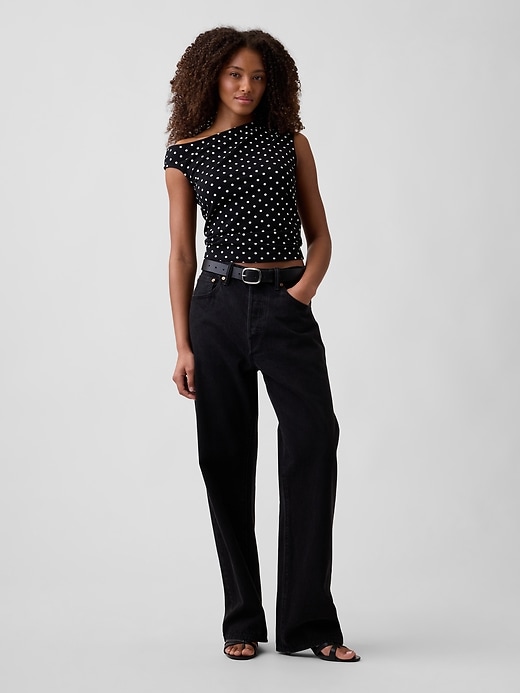 Image number 3 showing, Stretch Jersey Off-Shoulder Top