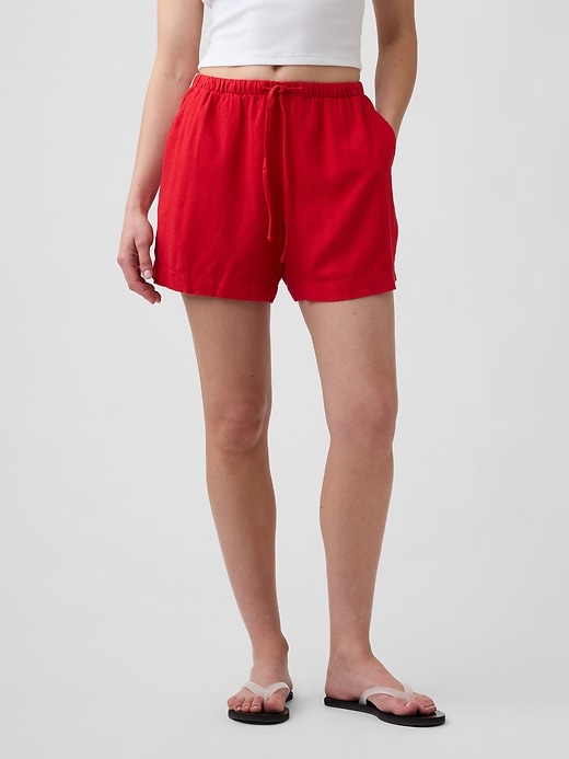 Image number 2 showing, 4" Pull-On Linen-Blend Shorts