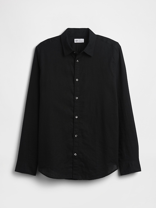 Image number 5 showing, Linen-Blend Shirt in Standard Fit
