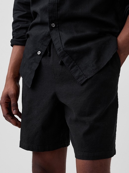 Image number 5 showing, 7" Linen-Blend Easy Shorts