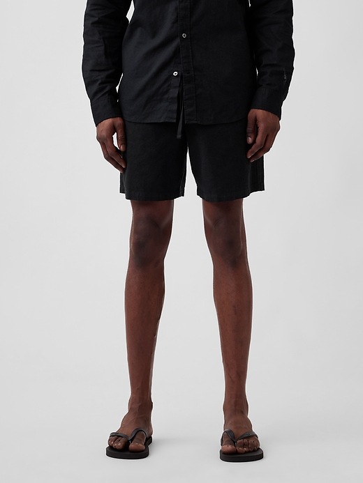 Image number 3 showing, 7" Linen-Blend Easy Shorts