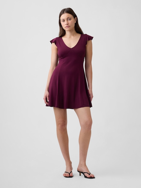 V-Neck Mini Dress