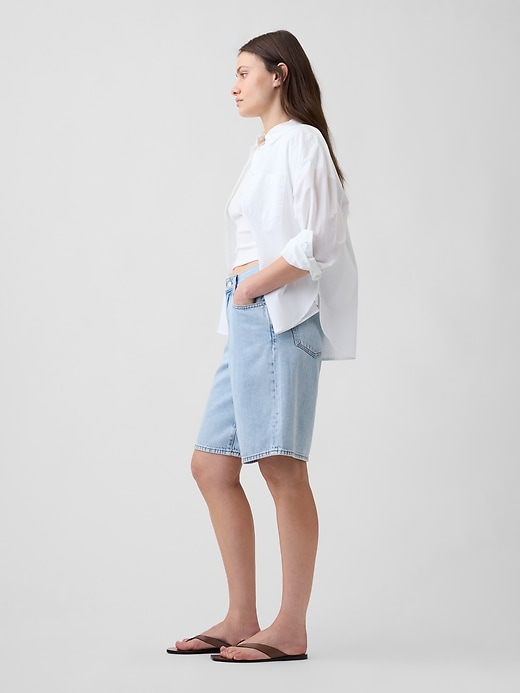Image number 3 showing, 11" Low Slung SuperSoft Longline Denim Shorts