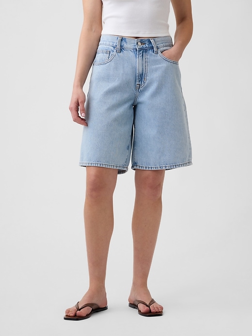 Image number 2 showing, 11" Low Slung SuperSoft Longline Denim Shorts