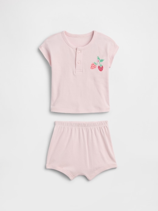 Image number 1 showing, Baby Two-Piece Graphic Outfit Set