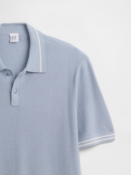 Image number 3 showing, Kids Relaxed Sweater Polo Shirt