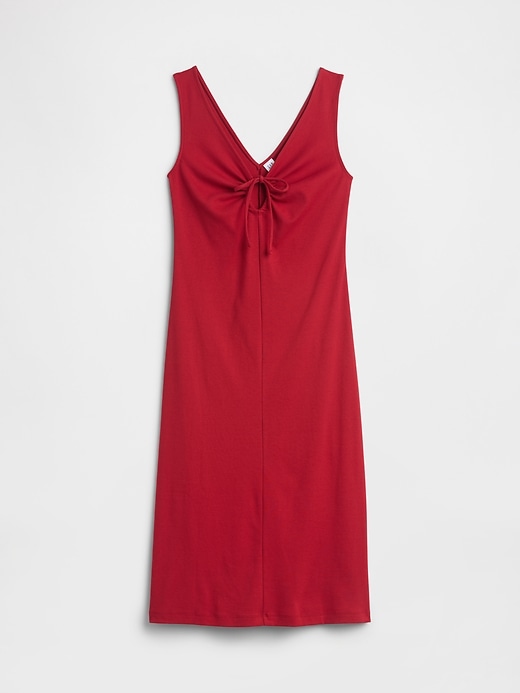 Image number 4 showing, Modern Ribbed Tie-Front Midi Dress