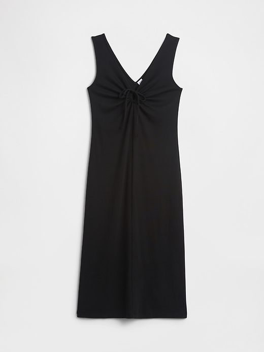 Image number 4 showing, Modern Ribbed Tie-Front Midi Dress