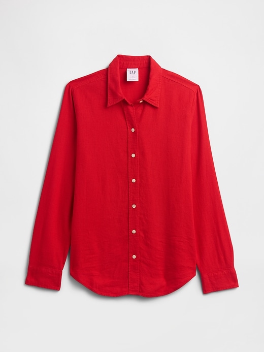 Image number 5 showing, Linen-Blend Easy Shirt
