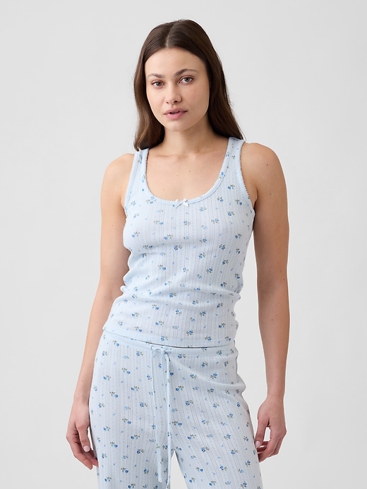 Image number 1 showing, Pointelle PJ Tank Top